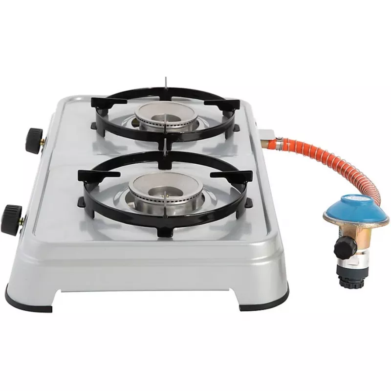 gas stove Camping Cook CV (Grey, two-burner stove)