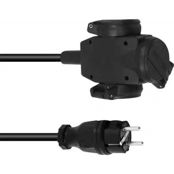 Extension Cable PSSO 30247011 3x1.5 mm² 3 m 3-way Black