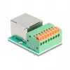 DeLOCK 90652 cable gender changer RJ45 8 pin terminal block Green Silver