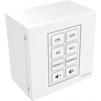Control module VISION TC3-CTL/2 — 8-button IR learning panel with RS-232 support