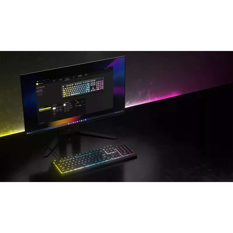 Corsair K55 CORE RGB keyboard Gaming USB QWERTZ German Black