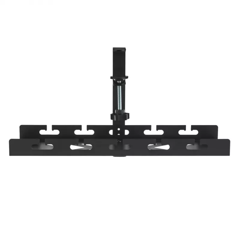 Under-desk cable organizer MACLEAN MC-105 B, steel, adjustable, fits desk thickness 0.5–50 mm, max load 5 kg, black