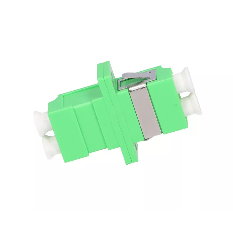 Fiber optic adapter Extralink LC/APC Singlemode Duplex, green, LC/APC connectors
