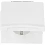 Wall-mounted Schuko socket insert with hinged cover, busch jaeger 20EUGK-34-101, flush-mounted, all-weather, alpine white