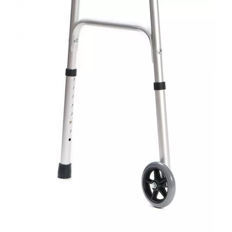 Walking frame MDH PPC014 with wheels and adjustable height, lightweight mobility aid