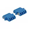 Fibre optic adapter DELOCK LC female to LC female duplex, blue, pack of 2