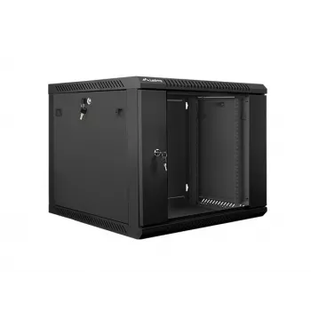 Lanberg WF01-6609-10B Wall-Mounted Rack Cabinet 9U 19 inch 600x600mm Black