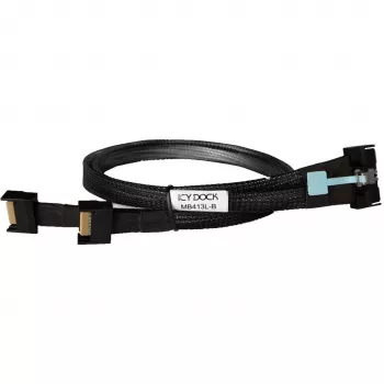 Drive adapter ICY BOX MB413L-B — MCIO 8i SFF-TA-1016 to 2× MCIO 4i SFF-TA-1016