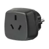 Travel Adapter AUS/CN > Grounded Plug, Socket Adapter black