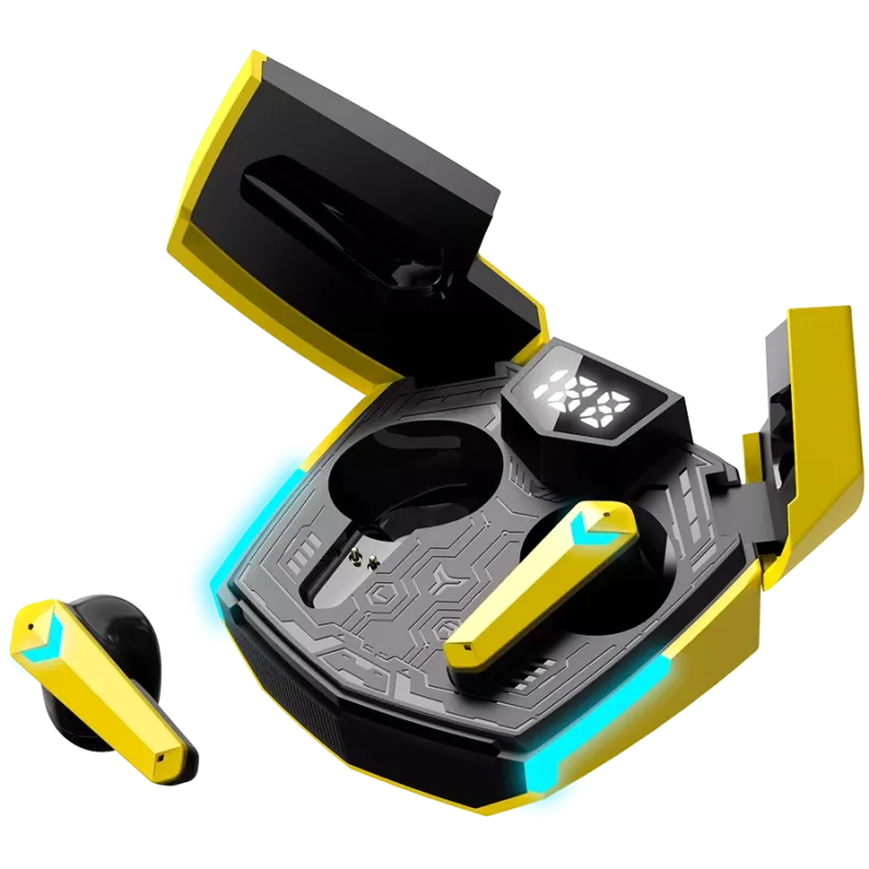 Canyon GTWS-2 Headphones Wireless Ear Hook Gaming USB Type-C Bluetooth Charging Dock Yellow (CND-GTWS2Y)