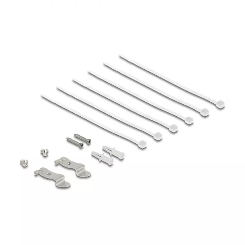Blank Panel 6‑port for Keystone RJ‑modules DELOCK 90628, black, metal, for table/wall/DIN‑rail mounting