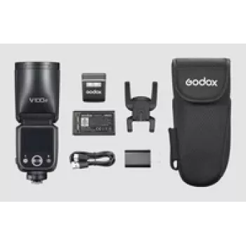 Compact flash Godox V100 Black 1.7s recycle time Battery powered