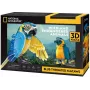 3D Puzzle cubicfun Blue-throated Macaws, 88 pieces, model 306-DS1097H