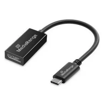 USB Type-C to DisplayPort Audio and Video Converter MediaRange MRCS235, 20 cm cable, Black