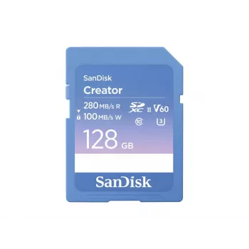 SanDisk Creator SD Memory Card UHS-II 128GB Transfer Speeds up to 280 MB/s