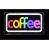 Neon LED sign ActiveJet AJE-NEON COFFEE, multicolour, USB 5V, surfaced mount, AS plastic frame