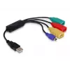 DeLock USB2.0 external 4-port cable HUB - Hub - 4 x USB2.0 - Desktop (61724)