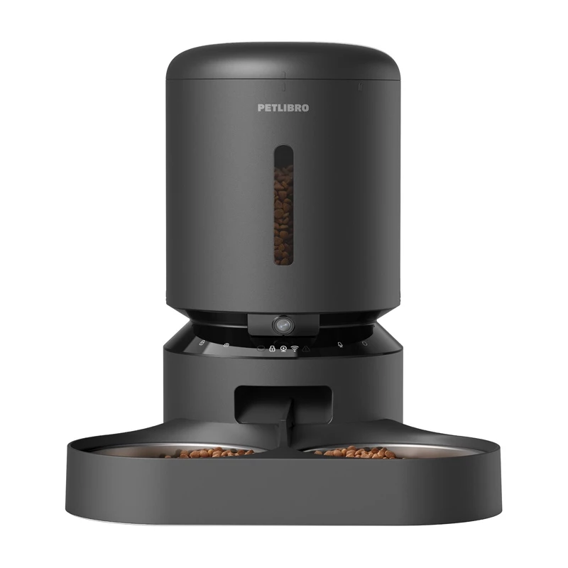 Petlibro Granary camera food dispenser with double bowl, 5L (black)