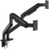 Monitor mount DIGITUS Dual Monitor Mount for 2×45 inch screens, clamp, 2×20 kg, VESA 75×75–100×100, tilt -20–50°