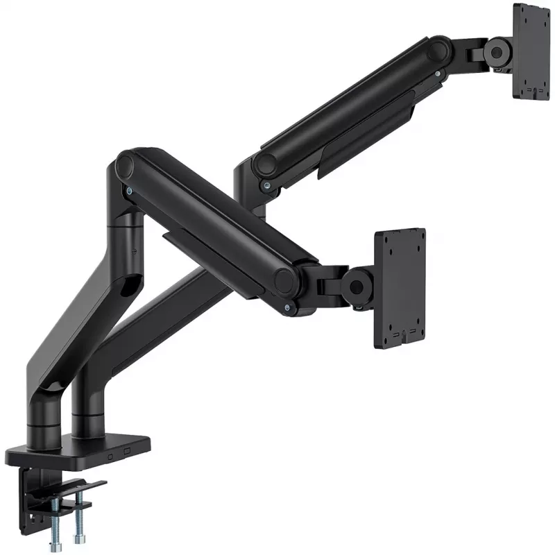 Monitor mount DIGITUS Dual Monitor Mount for 2×45 inch screens, clamp, 2×20 kg, VESA 75×75–100×100, tilt -20–50°
