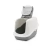 SAVIC Nestor White-Grey - Covered Cat Litter Box - 56x39x38.5 cm - 1 pc