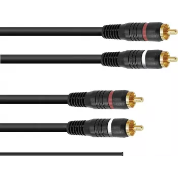 Cinch (RCA) cable Omnitronic 3020940N 2x2 grounded 1.5 m
