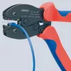 Crimping tool Knipex PreciForce model 975236 SB — insulated handles in black, blue and red
