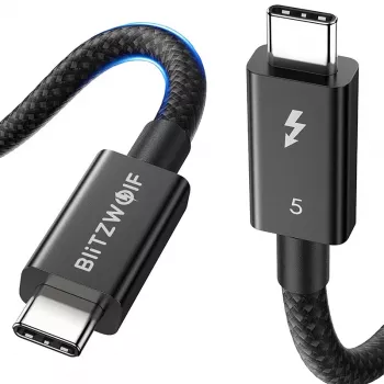 USB-C cable BlitzWolf BW-HDC8 240W 0.5 m — black, high-power USB-C to USB-C charging/data