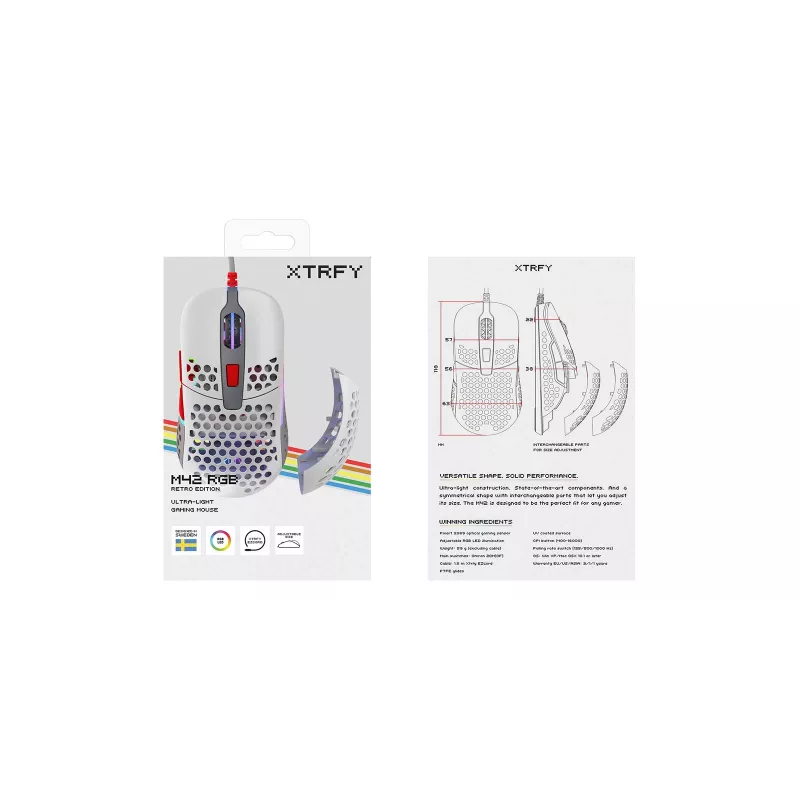 CHERRY XTRFY M42 mouse Gaming Ambidextrous USB Type-A Optical 16000 DPI