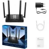 Tabletop router Cudy WR3600 Dual‑band Wi‑Fi 7 (802.11be), up to 2882 Mbps, 4× Gigabit LAN, 1× WAN, Black