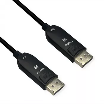 ROLINE DisplayPort v2.1 Cable AOC DP80 UHBR13.5 54G ST/ST 50m - Cable - Digital/Display/Video (14.01.3504)