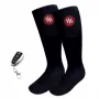Athletic socks Glovii GQ2L unisex L with integrated heating element, cotton/elastane blend, black/red