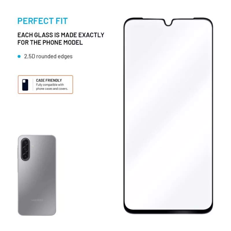 Tempered glass full-cover screen protector for Samsung Galaxy A17 (4G/5G) by FIXED