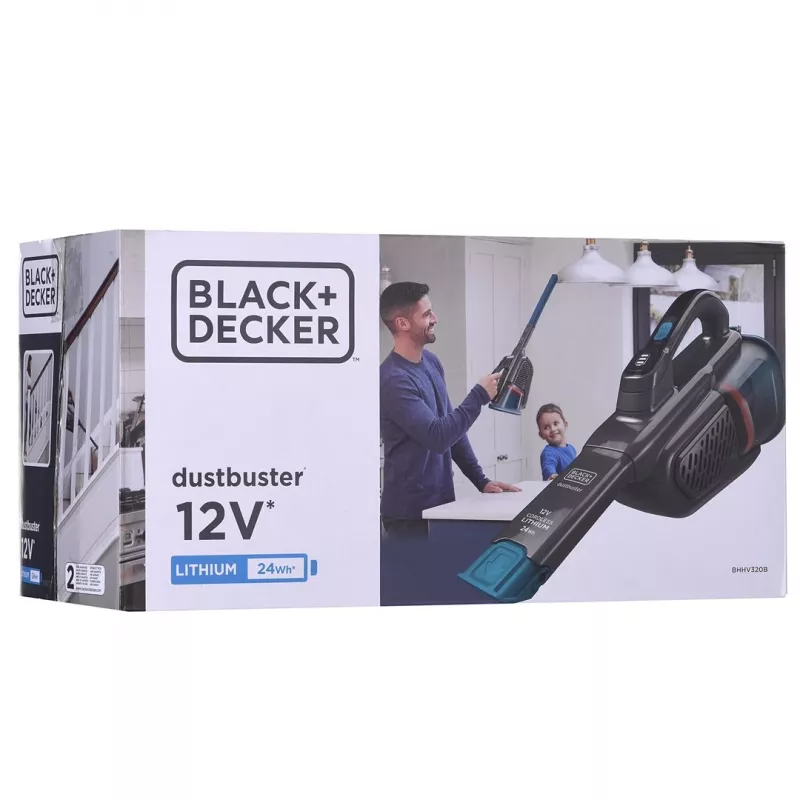 Handheld vacuum Black & Decker Dustbuster BHHV320B-QW, cordless 12V Li‑Ion, 0.7 L bagless, 25 AW suction