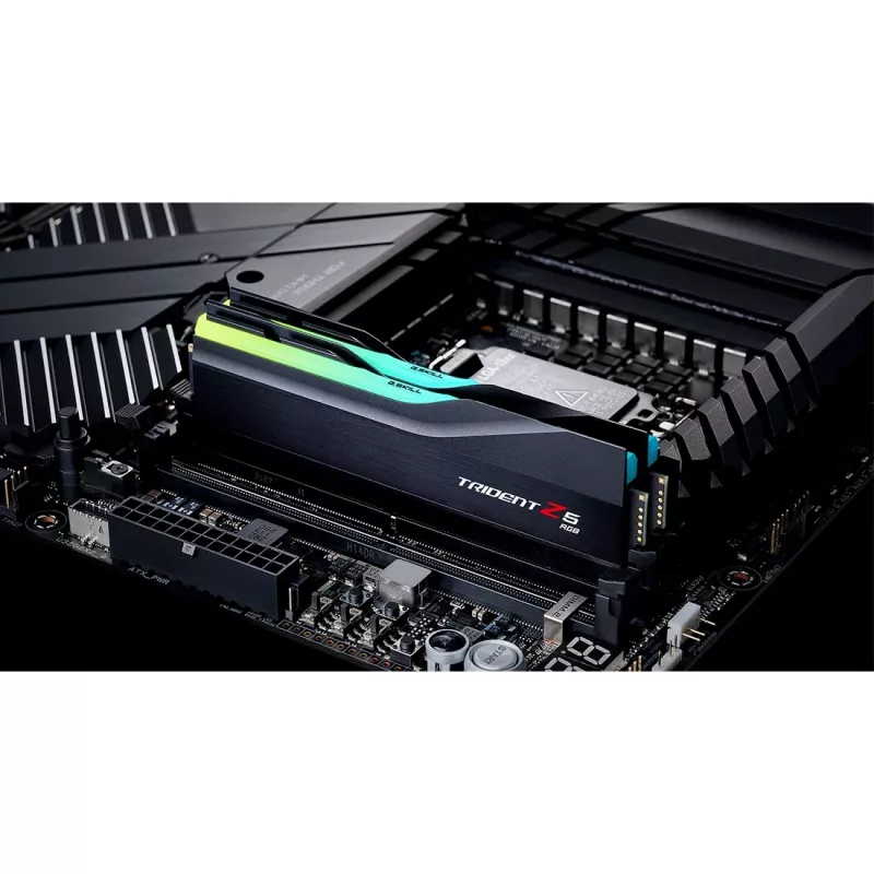 DIMM 32 GB DDR5-6000 (2x 16 GB) Dual-Kit, Arbeitsspeicher schwarz, F5-6000J3238F16GX2-TZ5RK, Trident Z5 RGB, INTEL XMP