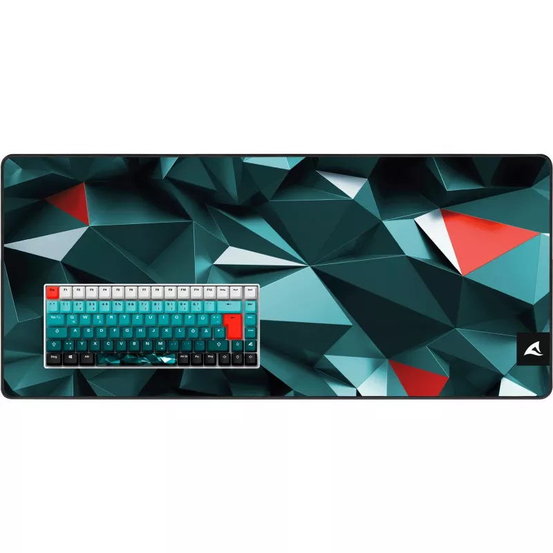 Keyboard Sharkoon SKILLER SGK50 S3 Design Bundle D1 gray-green red — wired gaming keyboard, compact layout