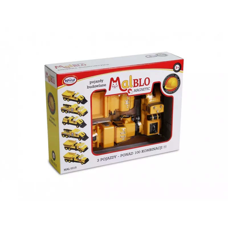 Vehicle set Popular Playthings Mix or Match Vehicles Construction Black Yellow