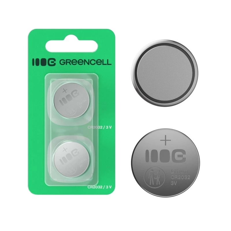 Button Battery Green Cell Greencell Blister 2x CR2032 3V 220mAh