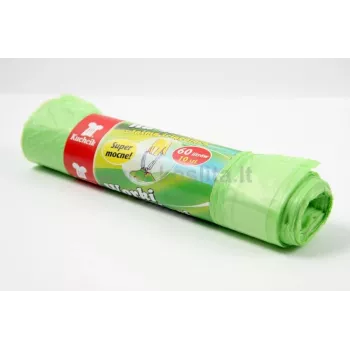 Trash Bags Nenurodyta Drawstring 60 L HDPE Green