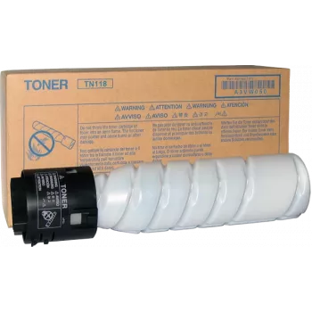 Konica Minolta TN118 (TN-118; A3VW050/A3VW051) Double pack Toner Cartridge, Black
