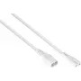 kabelmeister Euro-Extension Plug C8 (straight) to Socket C7 / Euro 8 (straight), White, 0,75mm², 2m (SK0870-W020)