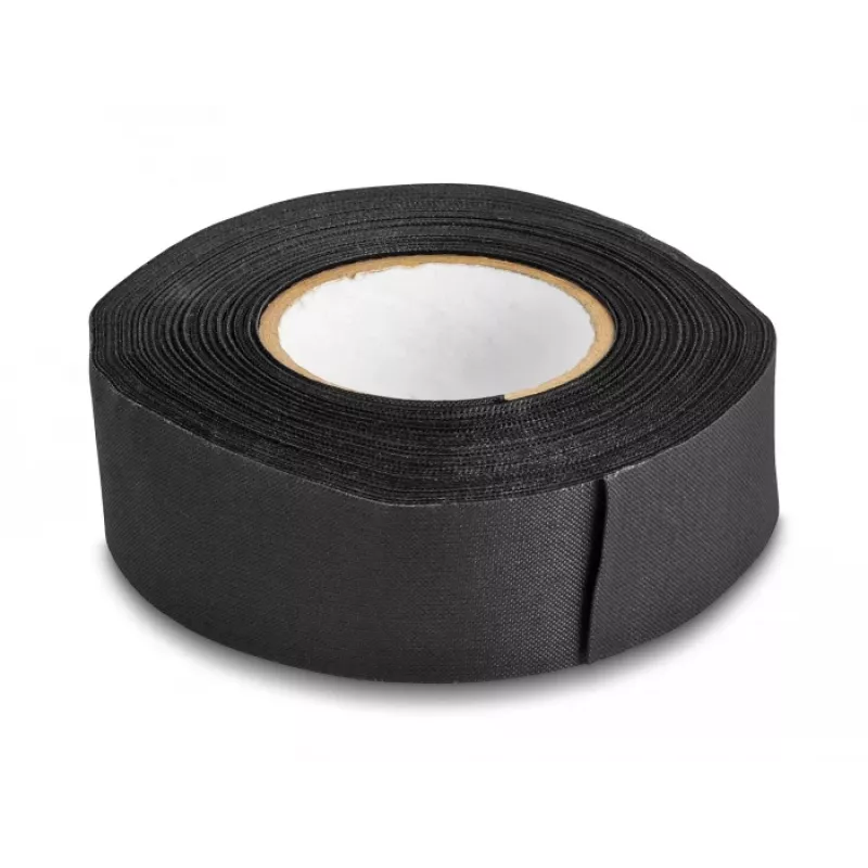 DeLOCK Cloth Tape 25 m x 25 mm tearable self-adhesive black