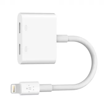 Belkin | Lightning Audio + Charge RockStar Cable, 11.5 cm, White | F8J198btWHT
