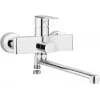 Wall-mounted washbasin and bath faucet BGA_056M with extended spout