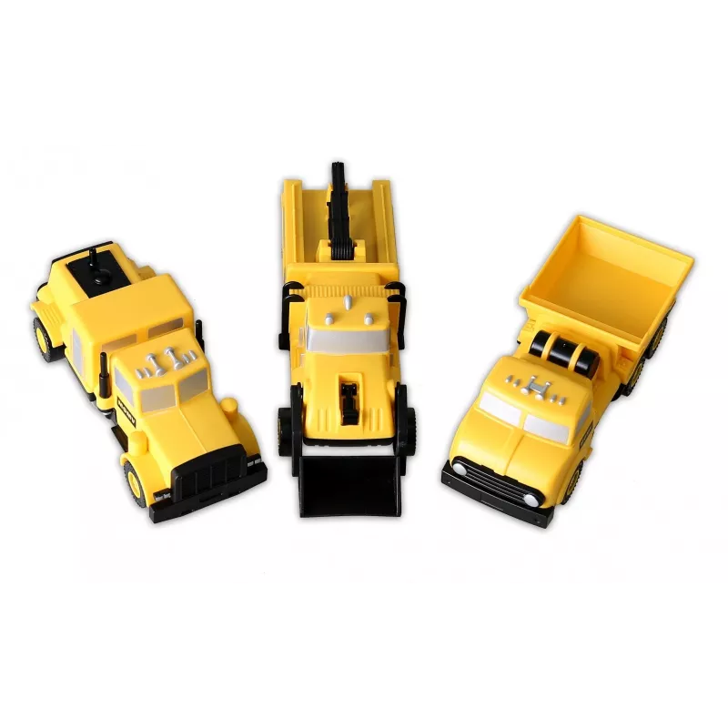 Vehicle set Popular Playthings Mix or Match Vehicles Construction Black Yellow