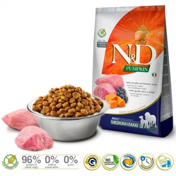 FARMINA N&D Pumpkin Lamb&Blueberry Adult Medium & Maxi - dry dog food - 12kg
