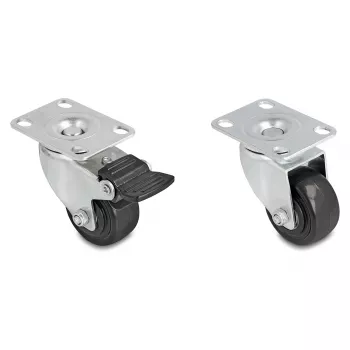 Castor wheels DeLOCK 66754 Black Silver Steel 5 cm Diameter