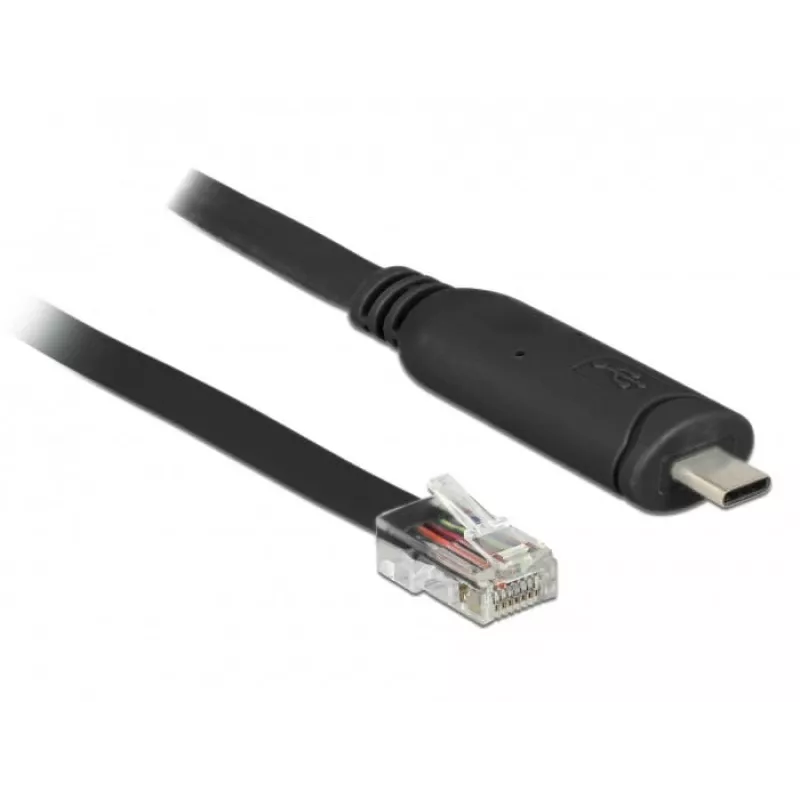 DeLock - Serial Adapter - USB-C - RS-232 x 1 - Black (63912)