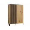 KAMARO 2DD SLIM/GŁ OAK ARTISAN DISPLAY CABINET