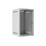 Lanberg WF10-2309-10S 9U 10 inch Wall-Mounted Rack Cabinet, 280x310x469 mm, 20 kg Load, Grey, Lockable Glass Door